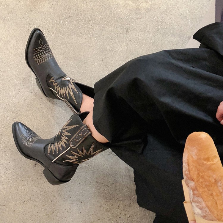 retro thick heel Martin boots