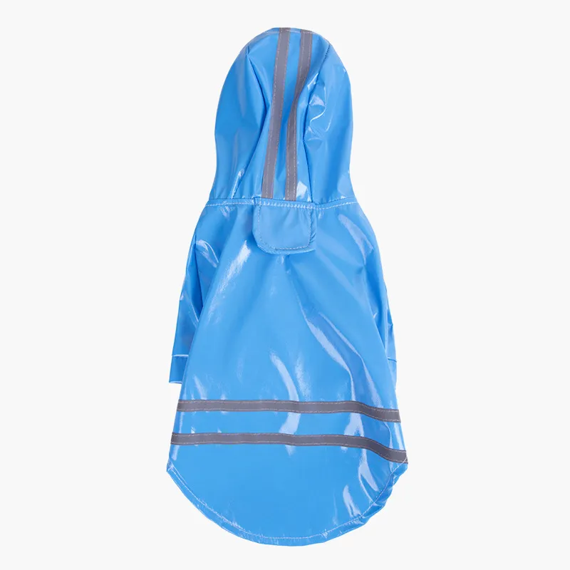 Pet PU reflective hooded raincoat - Blue