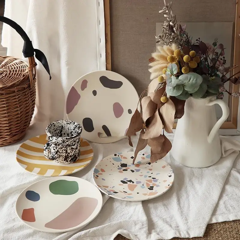 Creativity Hand Painted Bamboo Fiber Dinner Plate