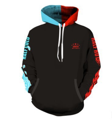 3D Printed Pullover Hooded Loose Sweatshirt