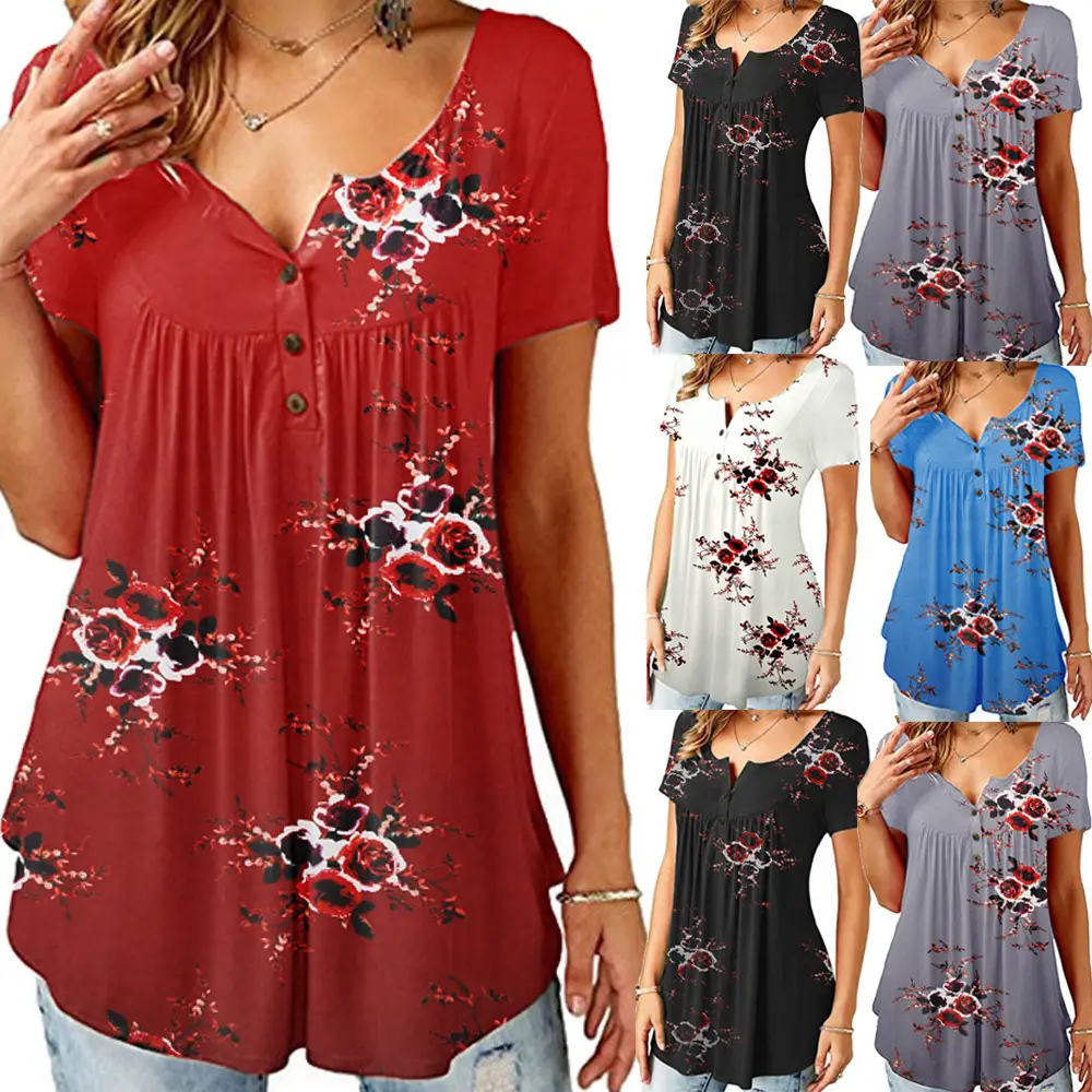 Printed short-sleeved T-shirt