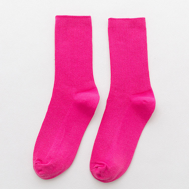 Title 7, Candy Rainbow Color Mid-calf Cotton Socks