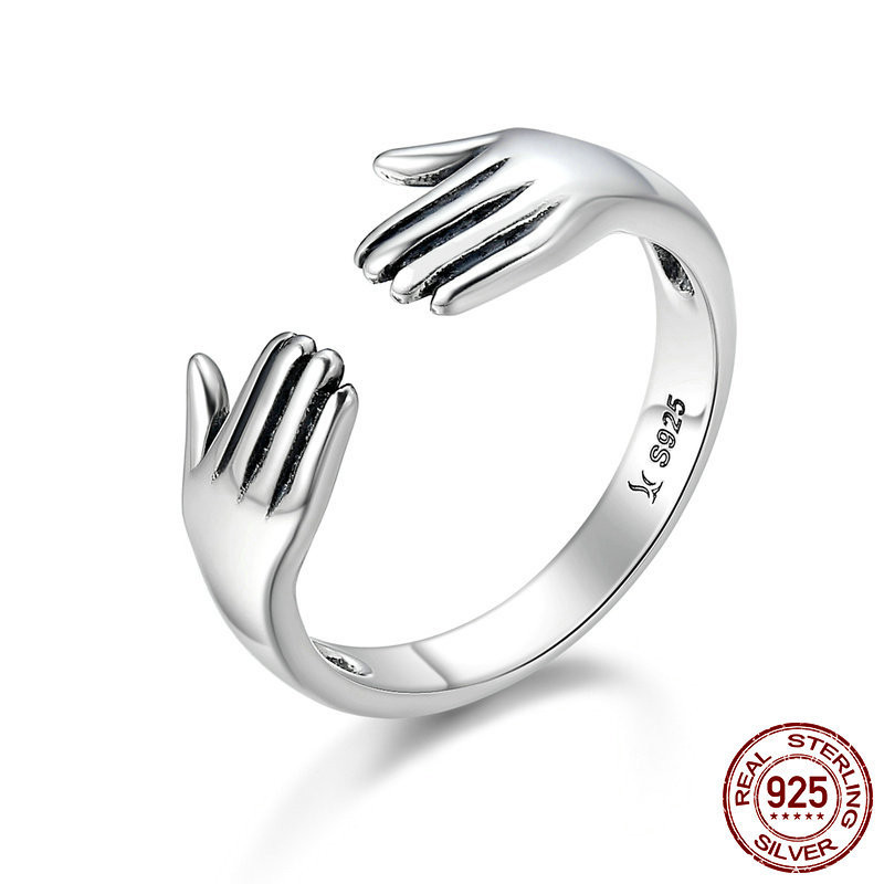 Give me a hug S925 sterling silver ring