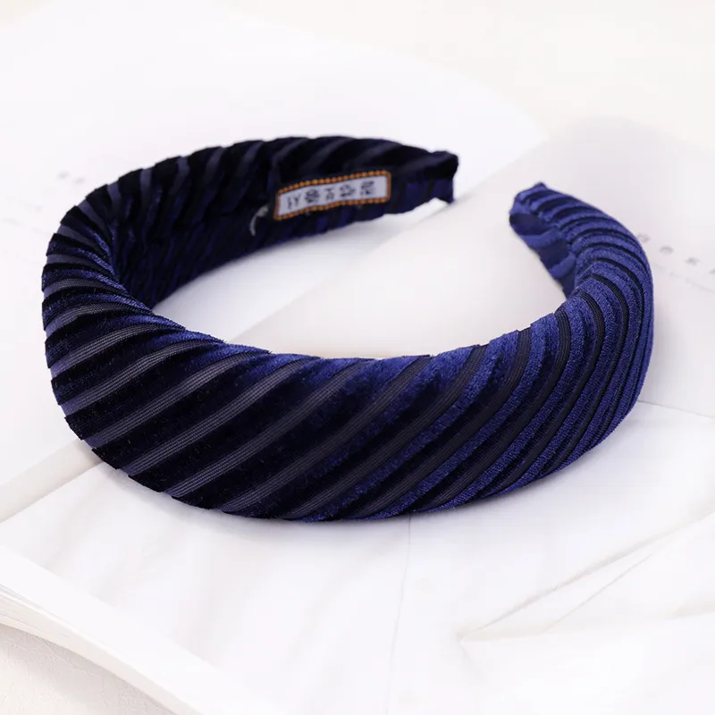 Korean Fashion All-match Ladies Headband - Dark Blue