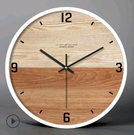 Nordic wall clock living room personality creative fashion modern minimalist clock mute home bedroom European art clock