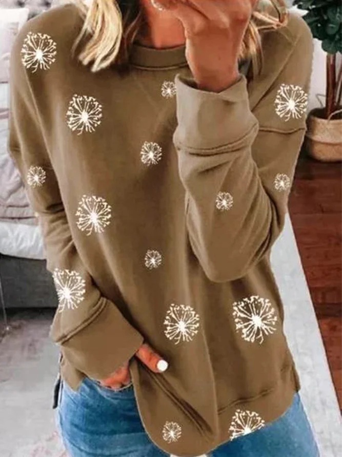 Women's Explosive Print Round Neck Long Sleeve Sweater Women