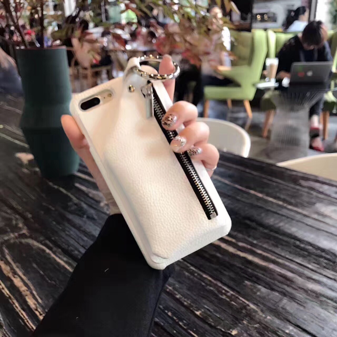Compatible with Apple, Iphone Case With Leather Pouch