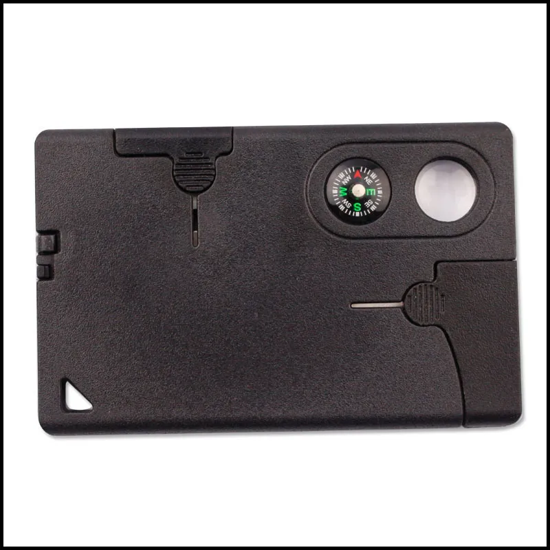 Combination Outdoor Camping Lifesaving Tool Card - Black