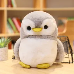 Kawaii Penguin Crossbody Bag Plush Toy Soft Stuffed Shoulder Bag Shoulder Satchel Bag Cosmetic Bag - Grey - View 1