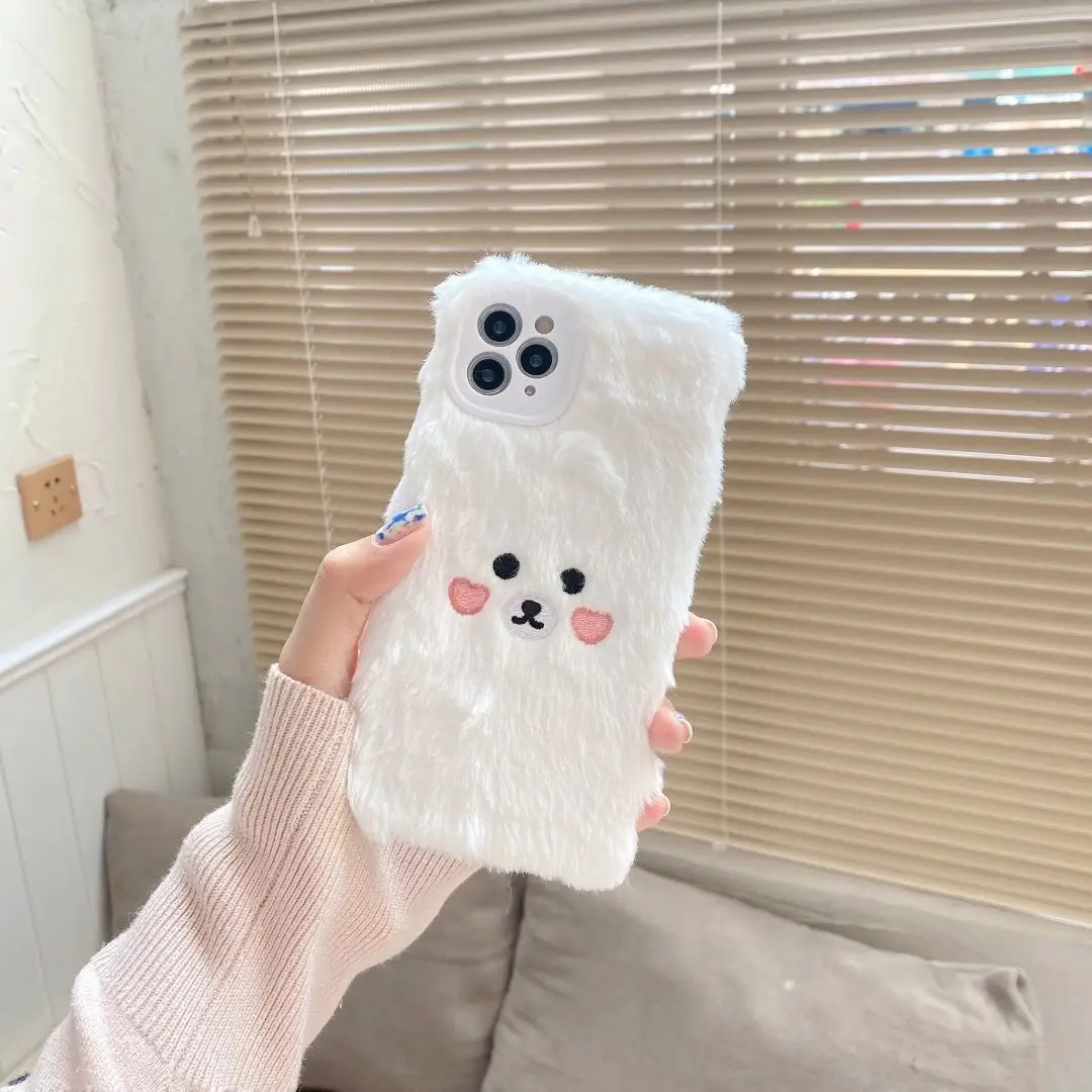 Plush Piggy Bear Silicone Mobile Phone Case