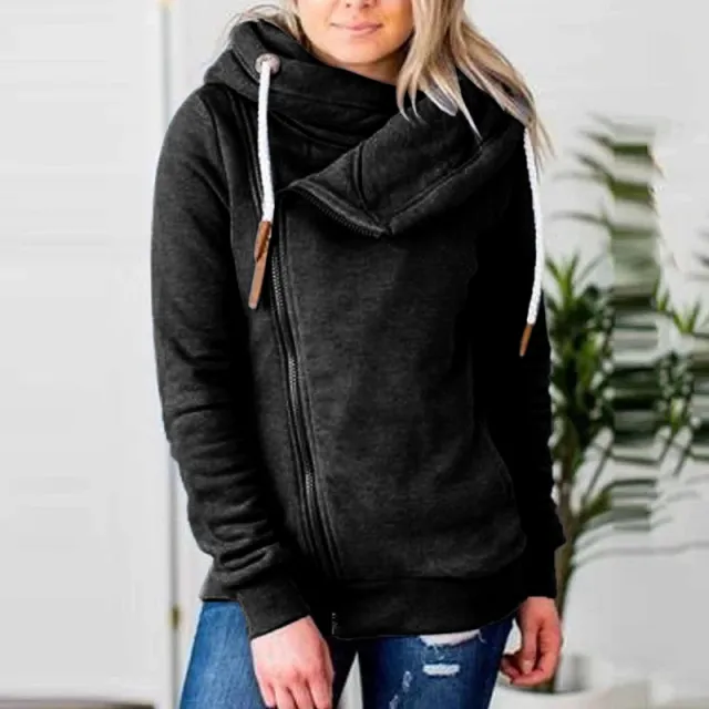 Women's Slim Trench Coat Was Thin and Casual Autumn and Winter Black - Shop at LoveMi