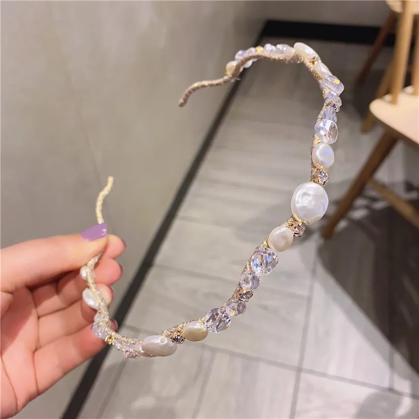Korean Version of The Forest Fairy Crystal Pearl Hairpin - White