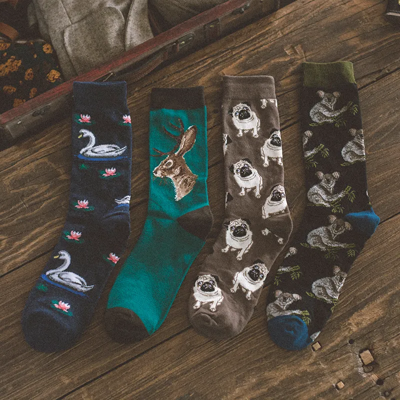 Men's British Retro Creative Gift Box Suit Socks - 13 Style-One Size