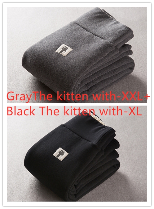 Super thick lamb cashmere leggings Grayxxl Blackxl - Shop at LoveMi