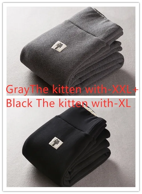Super thick lamb cashmere leggings Grayxxl Blackxl - Shop at LoveMi