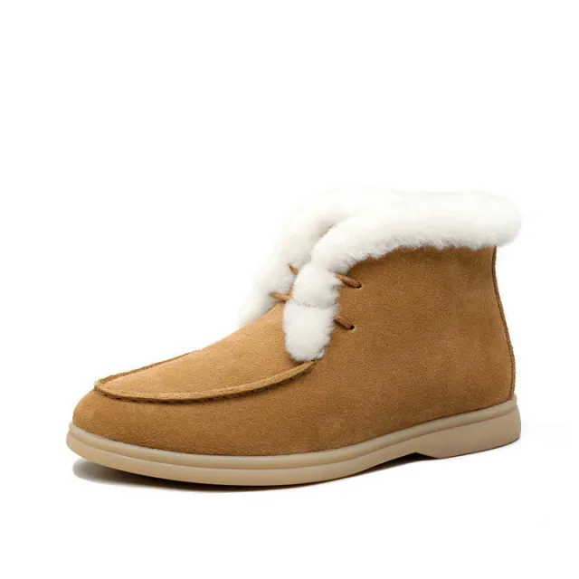 Plus Size Warm And Velvet Snow Boots Ankle Boots Brown - Shop at LoveMi