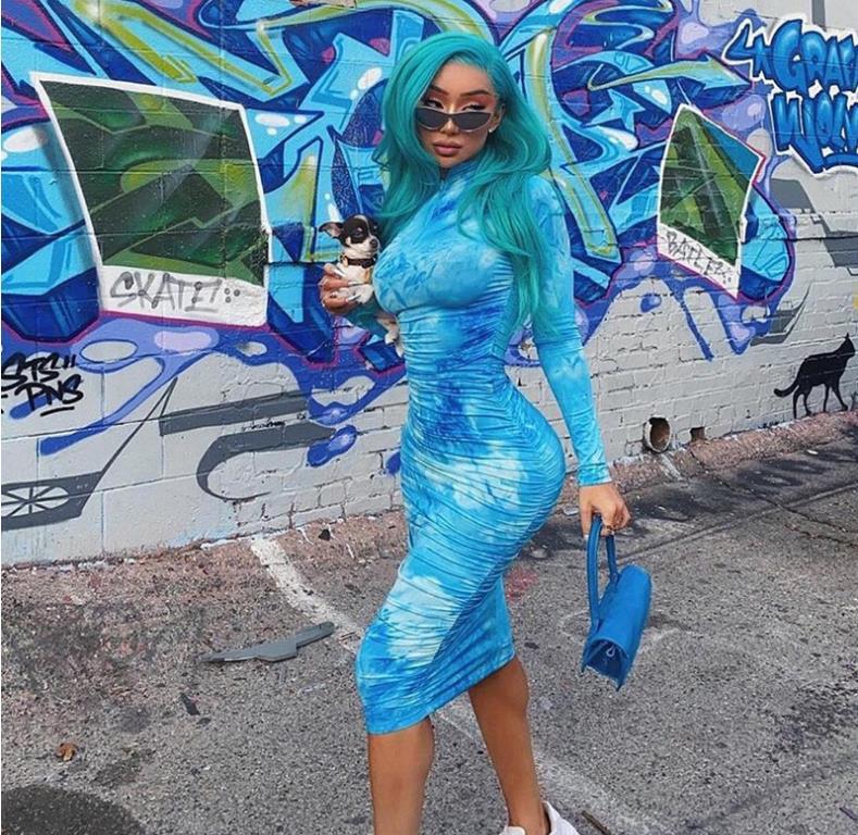 Summer New Style Women's High Neck Long Sleeve Tight Elastic Fashion