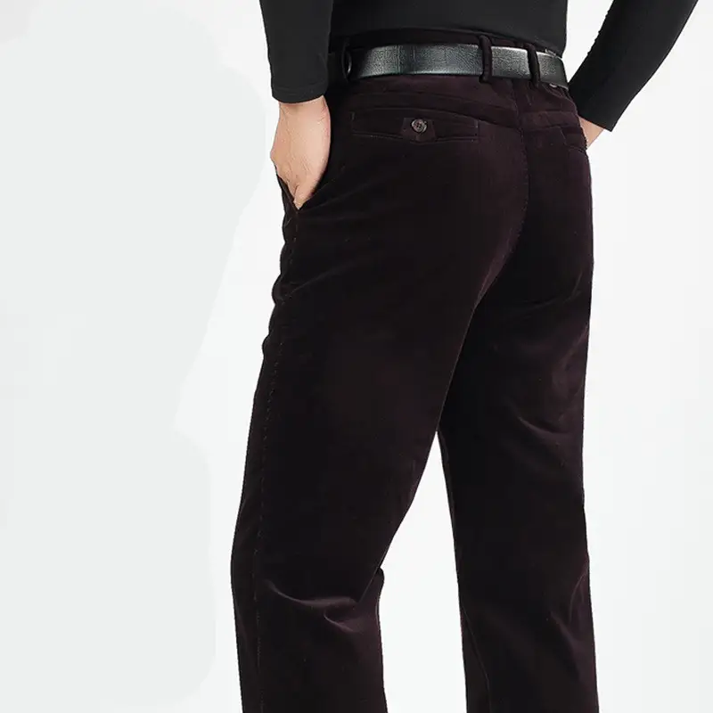 Men's corduroy pants loose and straight