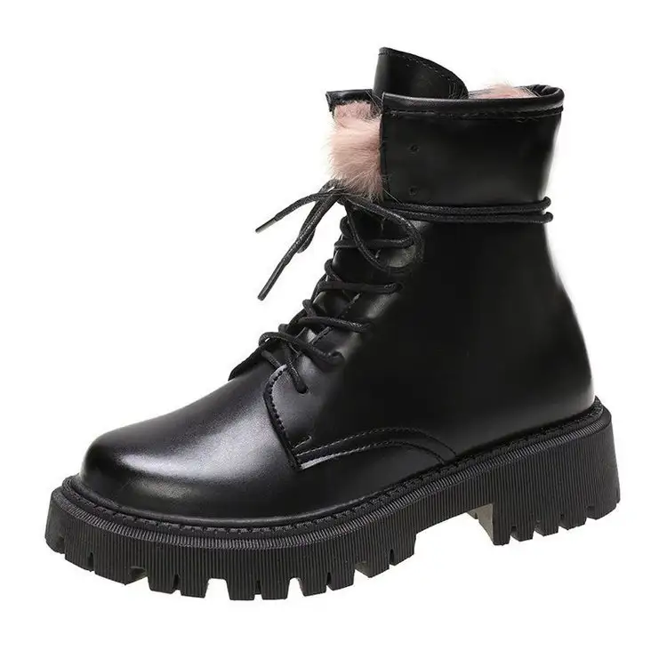 Women's thick-soled British style short boots