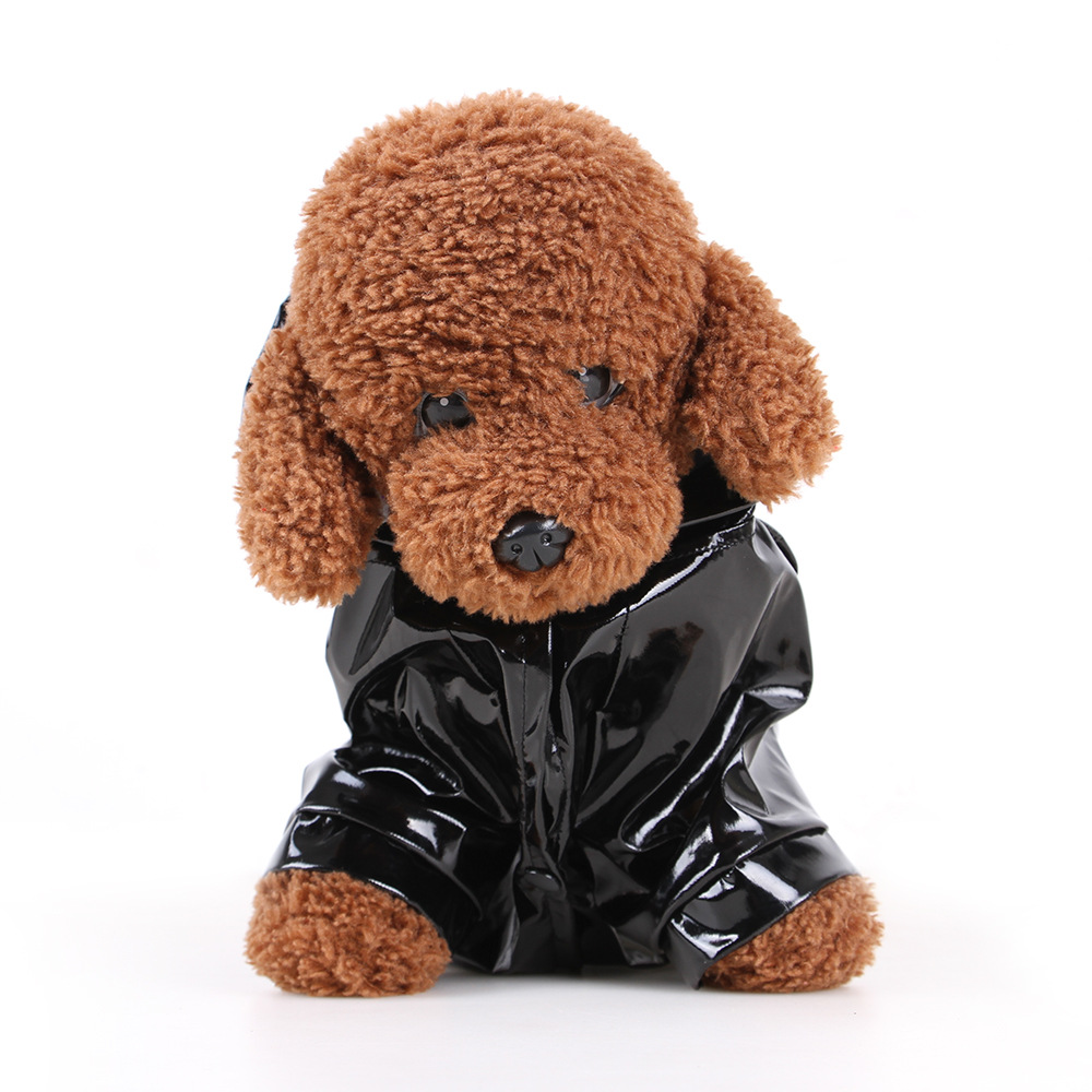 Pet PU reflective hooded raincoat