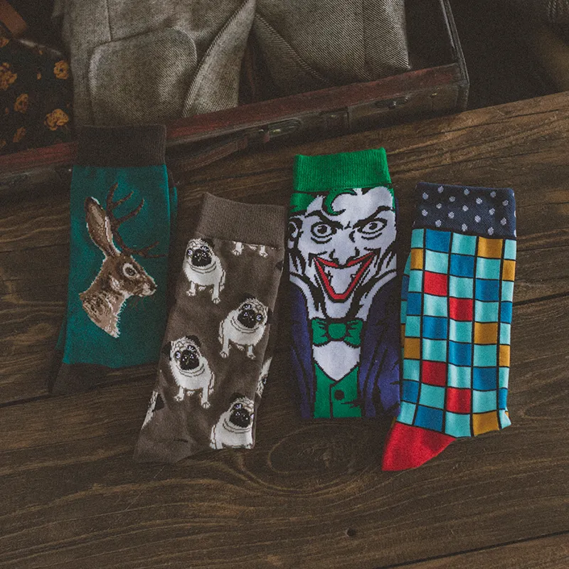 Men's British Retro Creative Gift Box Suit Socks - 16 Style-One Size