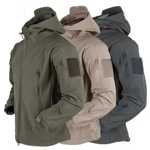 Soft Shell Jacket Men Windproof Hooded