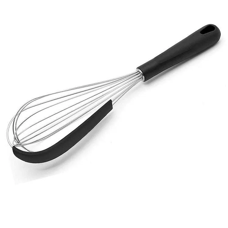 Stainless Steel Manual Whisk Baking Tools - Black