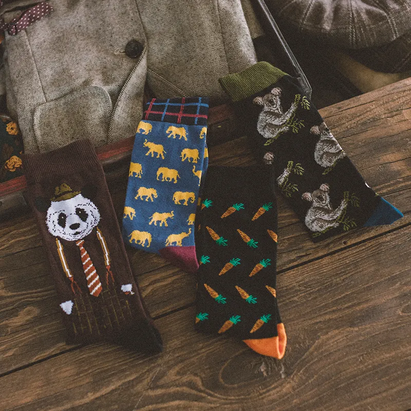 Men's British Retro Creative Gift Box Suit Socks - 2 Style-One Size