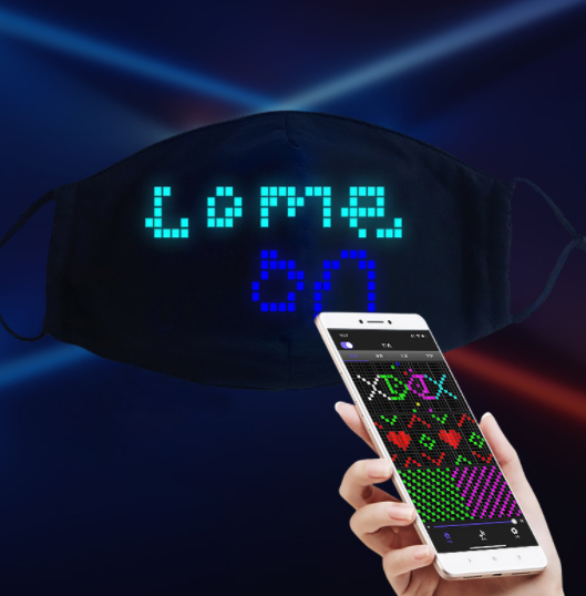 Bluetooth APP luminous LED luminous mask — foto 4
