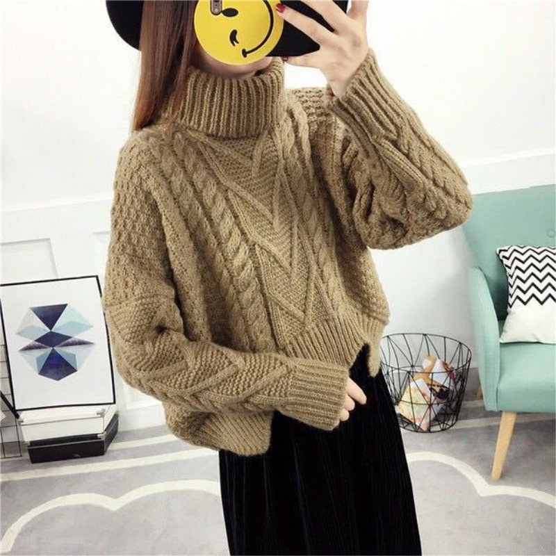 Bat sleeve lazy lady sweater