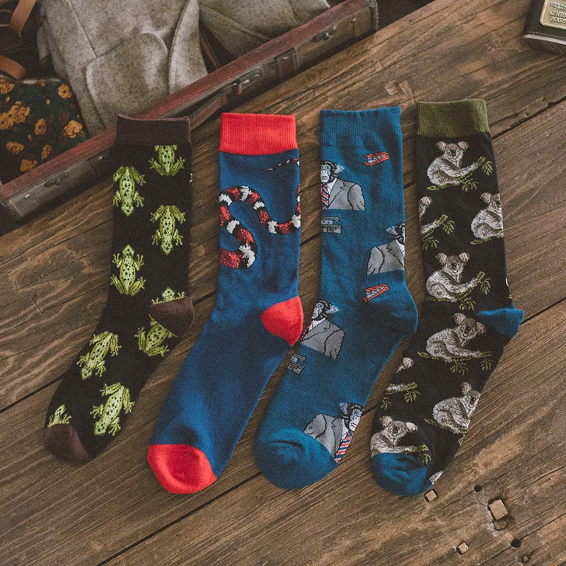 Men's British Retro Creative Gift Box Suit Socks - 12 Style-One Size