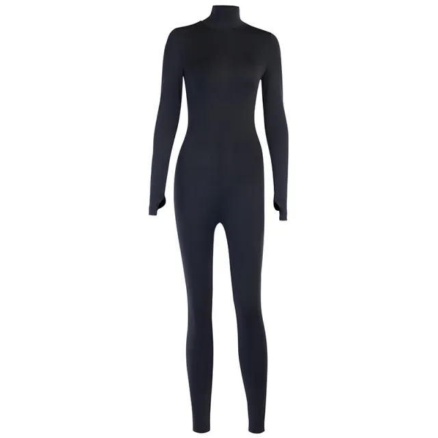 Slim high elastic one piece suit Black - Shop at LoveMi