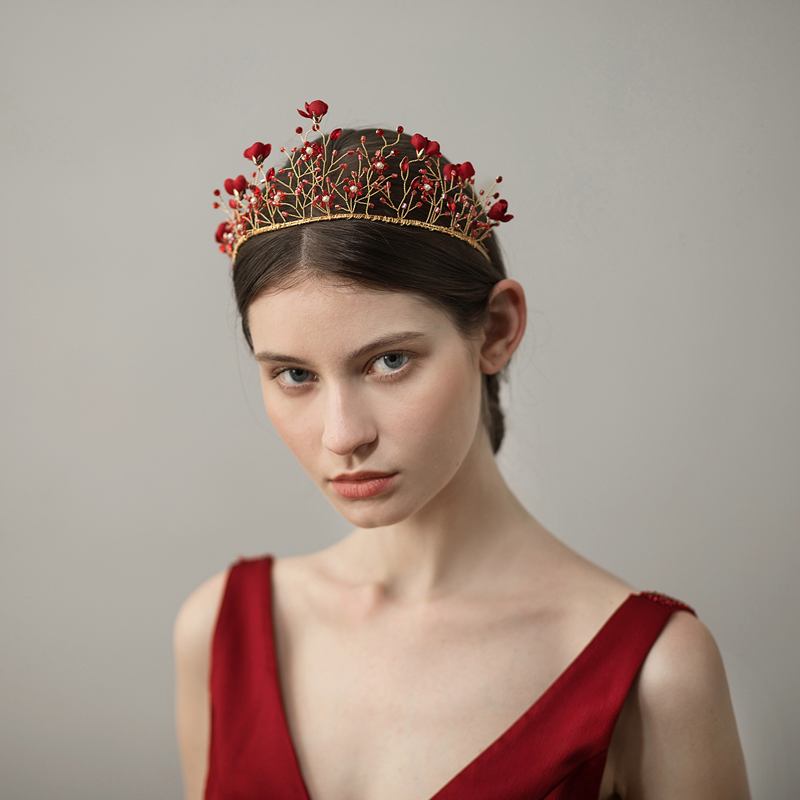 Tube Bead Branches Show Wo Clothing Crown Bridal Headdress