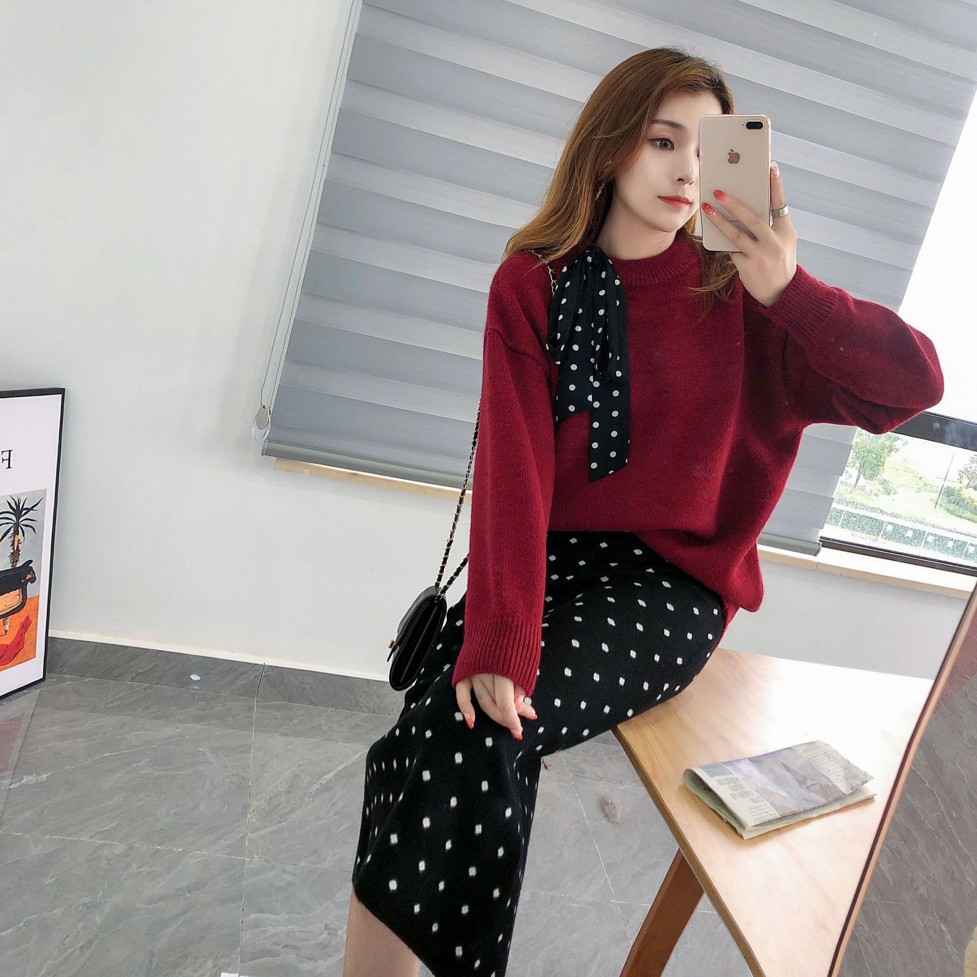 Autumn and Winter New Sweater Top Suit Women