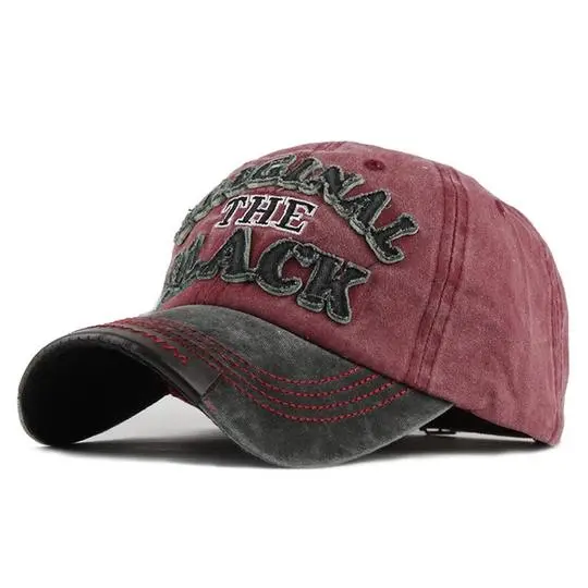 Do old cap spring and autumn outdoor sports - Black Red