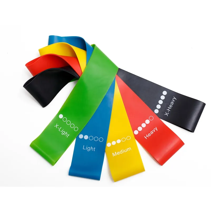 Yoga Resistance Rubber Bands Indoor Outdoor Fitness Equipment 0.35mm-1.1mm Pilates Sport Training Workout Elastic Bands – image 4