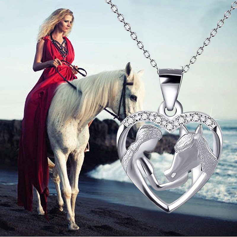 Girl And Horse Fashion Pendant