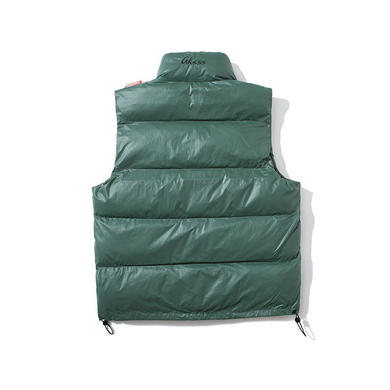 Male couple style American functional wind solid color cotton vest thick vest jacket men