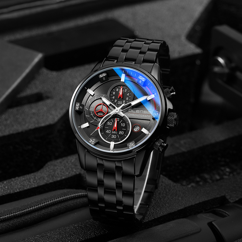 Stainless Steel Quartz Six-hand Fashion Watch
