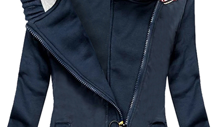 Pure Color Beltless Temperament Commuter Slim Irregular Coat