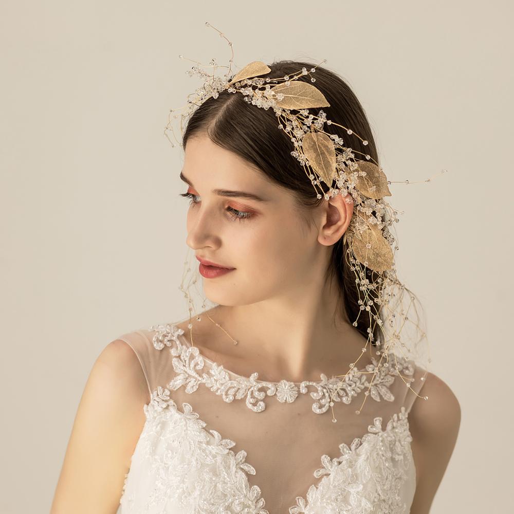 Headdress  Heavy Industry Crystal Leaf Headband