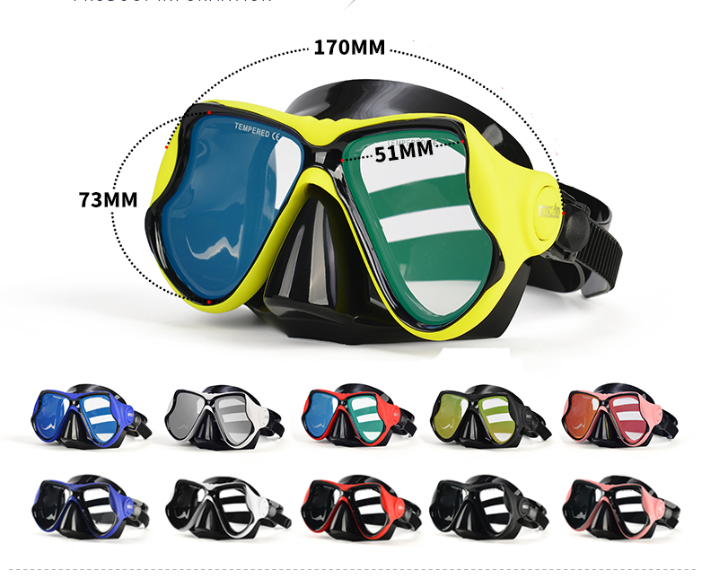 Snorkeling Sambo Set Full Dry Snorkel Large Frame Anti-fog