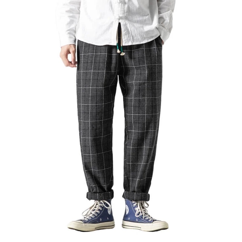 Plus velvet Chinese wind wool casual pants