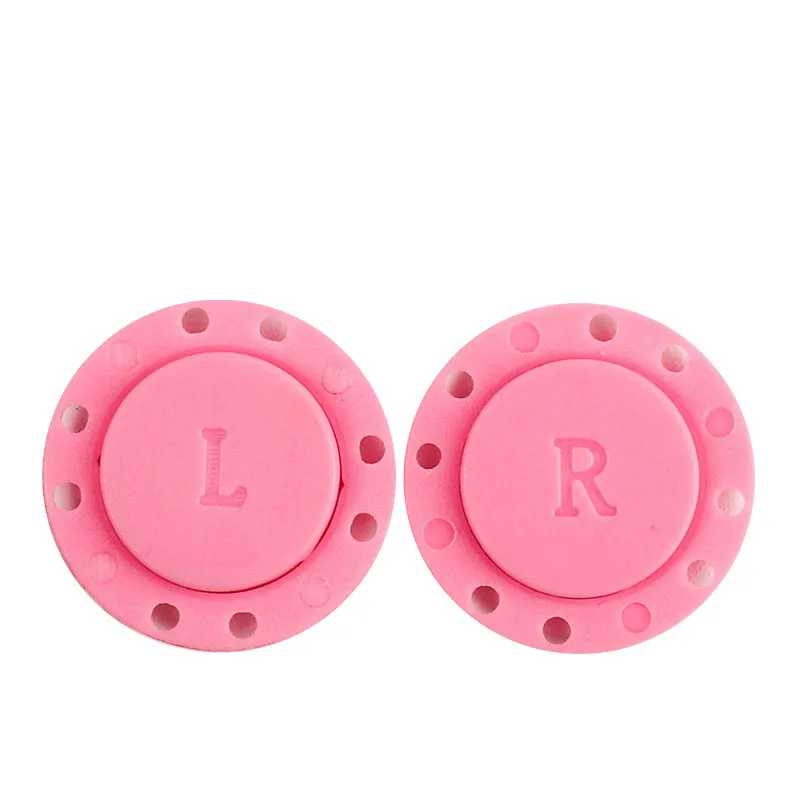 Hand-Sewn Button Bag Clothes Placket Magnet Buckle - Light Pink