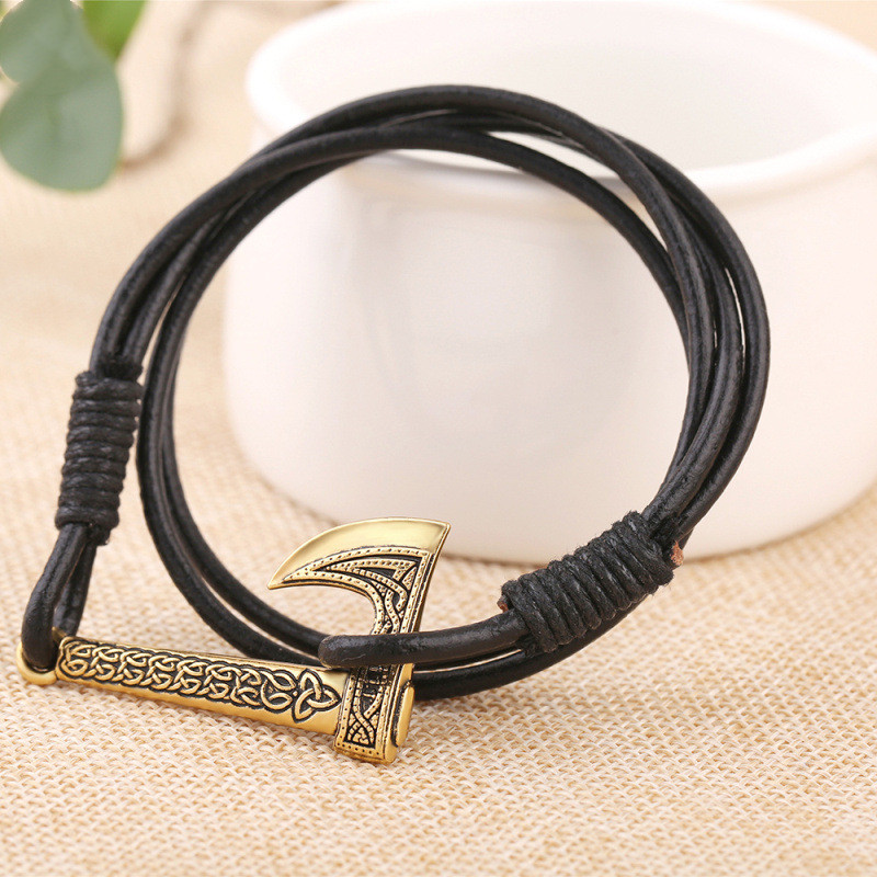 Thor's Hammer Leather Multilayer Bracelet