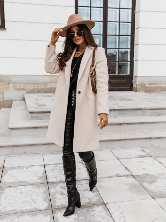Winter wool coat - White