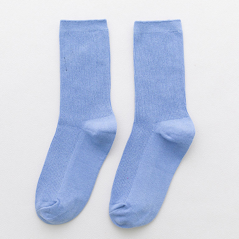 Title 10, Candy Rainbow Color Mid-calf Cotton Socks