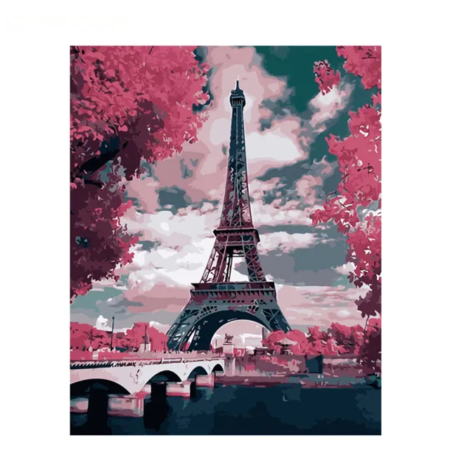 Digital Frameless Diy4050 Landscape Oil Painting Red - Shop at LoveMi