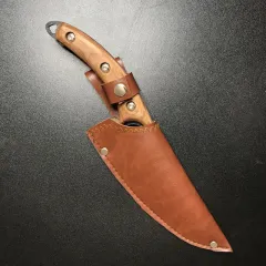 Hand Forged Kitchen Knife Small Scimitar Boning Knife - Knife With Holster - View 1
