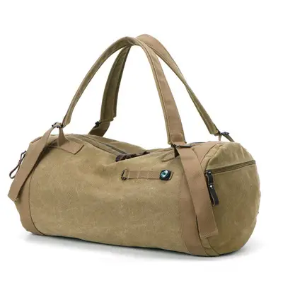 Canvas bucket shoulder bag